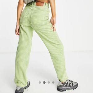 Reclaimed Vintage ASOS 90s Dad Jeans Pale Green Cord Women's 26
